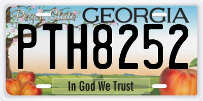 GA license plate PTH8252