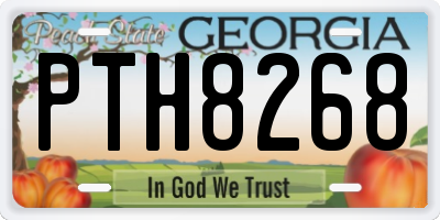 GA license plate PTH8268