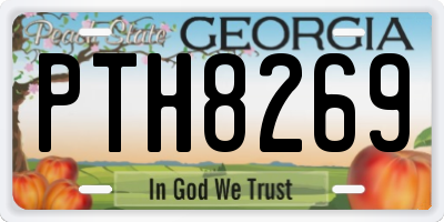 GA license plate PTH8269