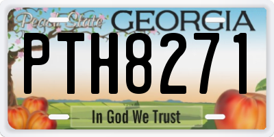 GA license plate PTH8271