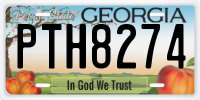 GA license plate PTH8274