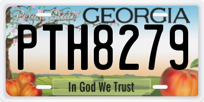 GA license plate PTH8279