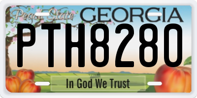 GA license plate PTH8280