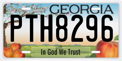 GA license plate PTH8296