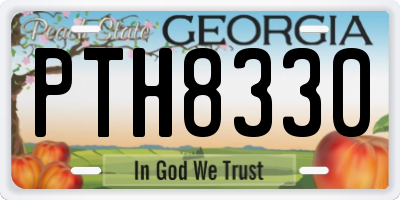 GA license plate PTH8330