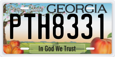 GA license plate PTH8331