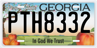 GA license plate PTH8332