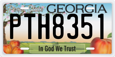 GA license plate PTH8351