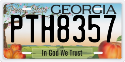 GA license plate PTH8357