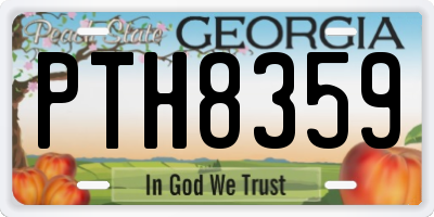 GA license plate PTH8359