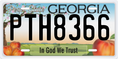 GA license plate PTH8366