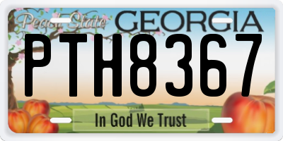 GA license plate PTH8367