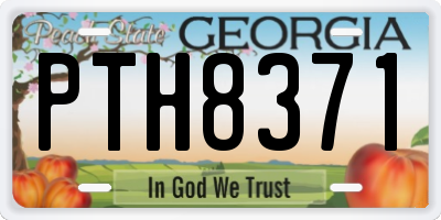 GA license plate PTH8371