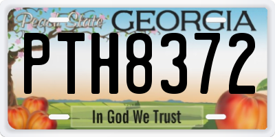 GA license plate PTH8372