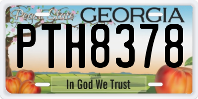 GA license plate PTH8378
