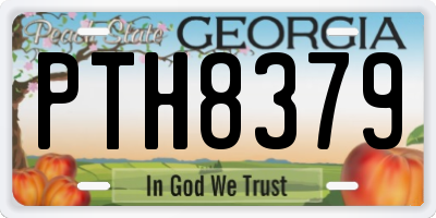 GA license plate PTH8379