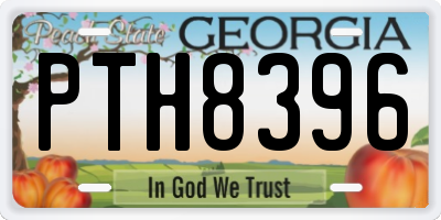 GA license plate PTH8396