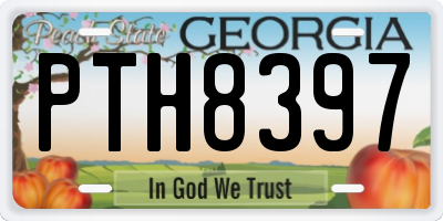GA license plate PTH8397