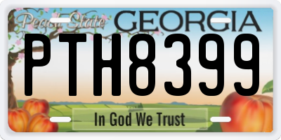 GA license plate PTH8399