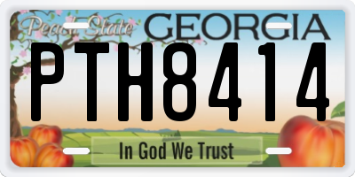 GA license plate PTH8414