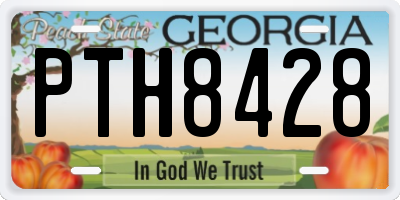 GA license plate PTH8428