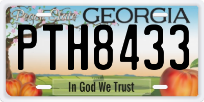 GA license plate PTH8433