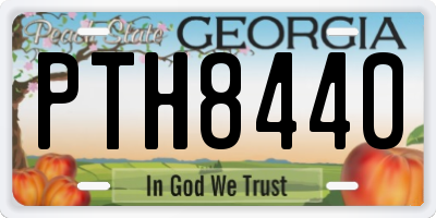 GA license plate PTH8440