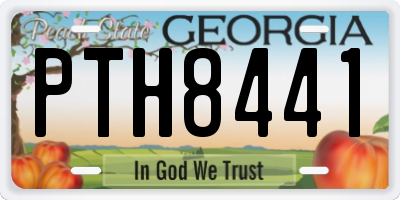 GA license plate PTH8441