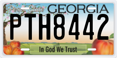 GA license plate PTH8442