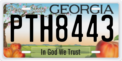 GA license plate PTH8443