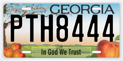 GA license plate PTH8444