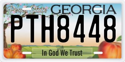 GA license plate PTH8448