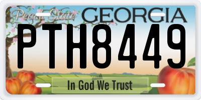GA license plate PTH8449
