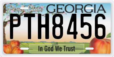 GA license plate PTH8456