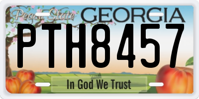 GA license plate PTH8457