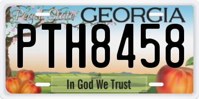 GA license plate PTH8458