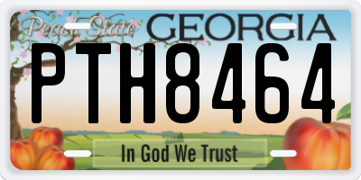 GA license plate PTH8464