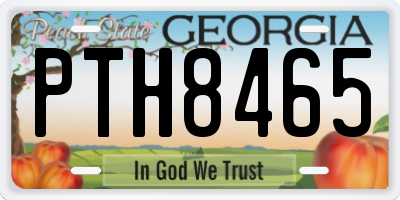 GA license plate PTH8465