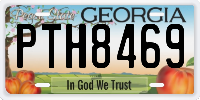 GA license plate PTH8469