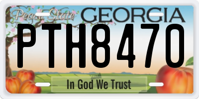 GA license plate PTH8470