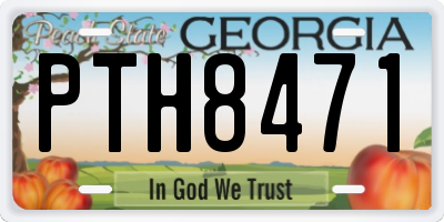 GA license plate PTH8471