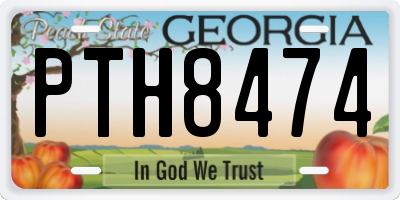 GA license plate PTH8474