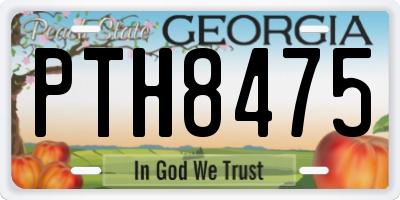 GA license plate PTH8475