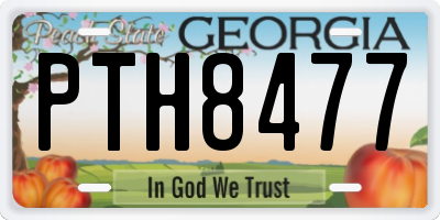 GA license plate PTH8477