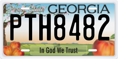 GA license plate PTH8482