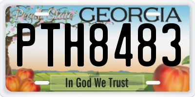 GA license plate PTH8483
