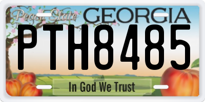 GA license plate PTH8485
