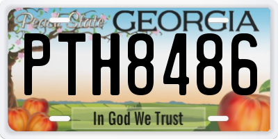 GA license plate PTH8486