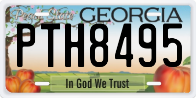 GA license plate PTH8495