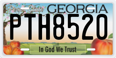 GA license plate PTH8520